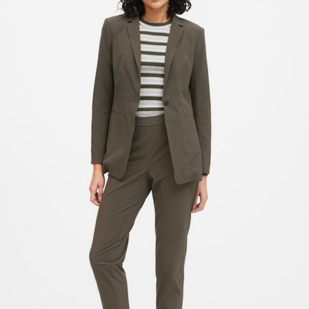 Green Long & Lean-Fit Performance-Stretch Blazer